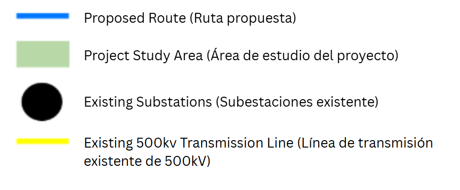 Legend of Project Areas